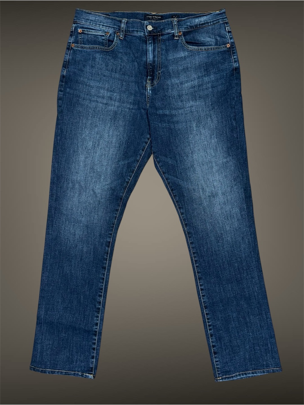 Lucky Brand 410 Athletic Straight Men's Jeans Medium Vintage Wash Stretch 34